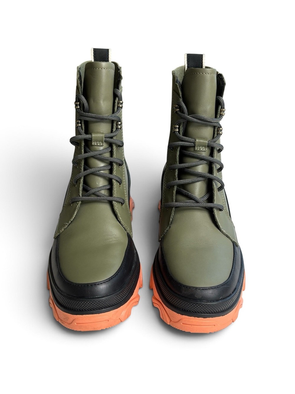 Free People Movement x SOREL Brex Lace Waterproof Boot Olive Orange Sz 8 - Picture 2 of 10